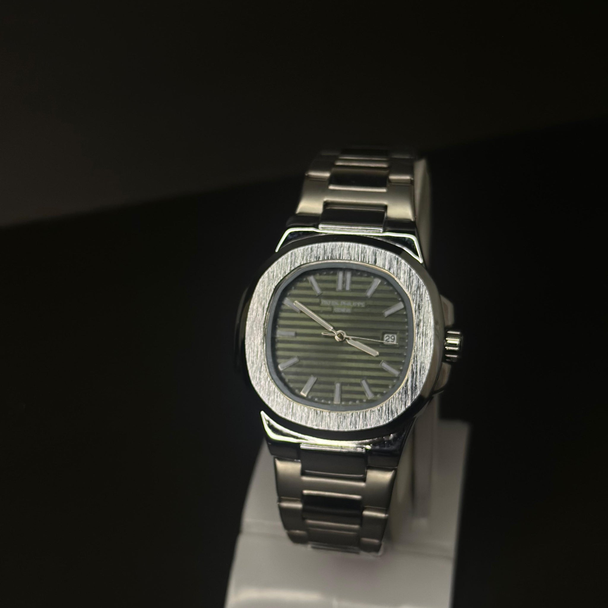 Patek philip silver with Brown dial